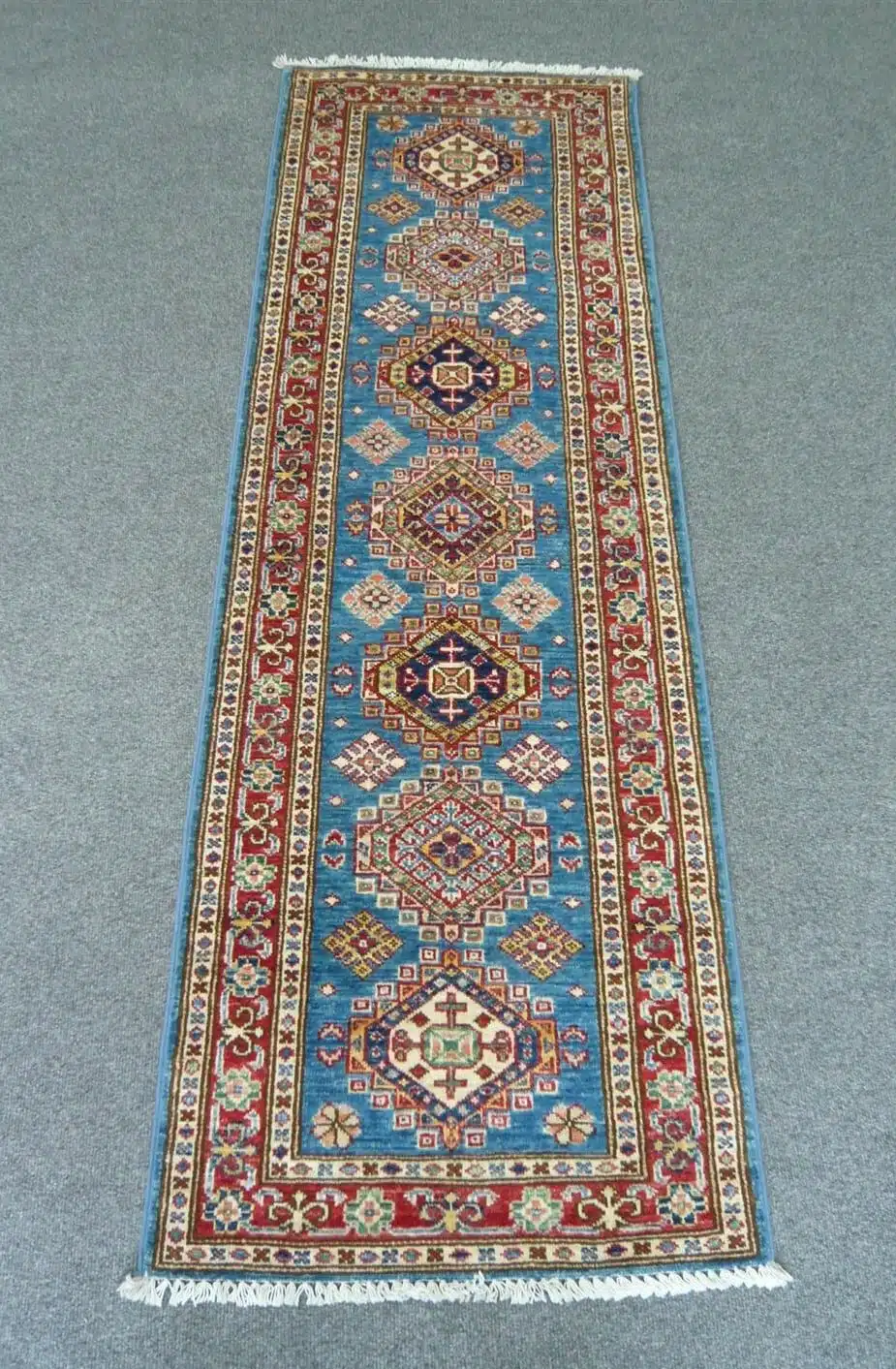 Fine Afghan Kazak Blue 1.91 x 0.62m