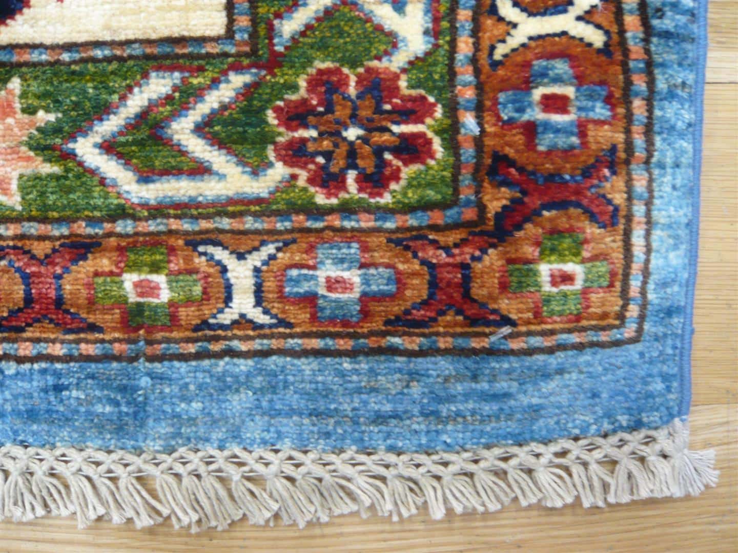 Fine Afghan Kazak Rug Blue