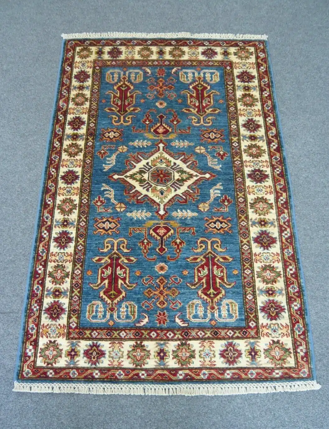 Fine Afghan Kazak Blue 1.52 x 0.99m