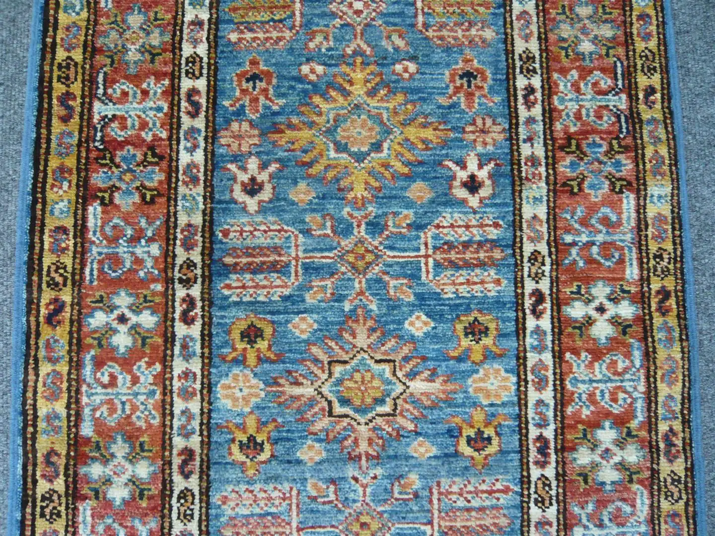 Fine Afghan Kazak Blue 1.79 x 0.58m