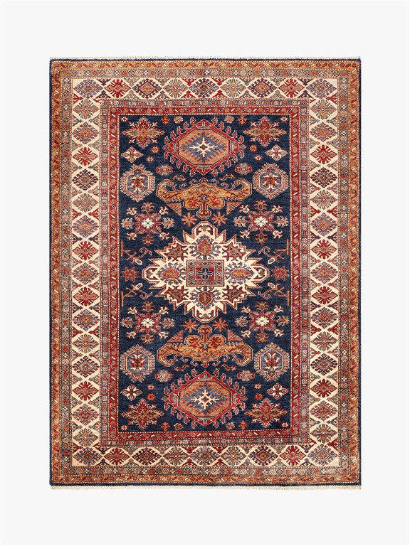 Fine Afghan Kazak Dark Blue 2.35 x 1.70m