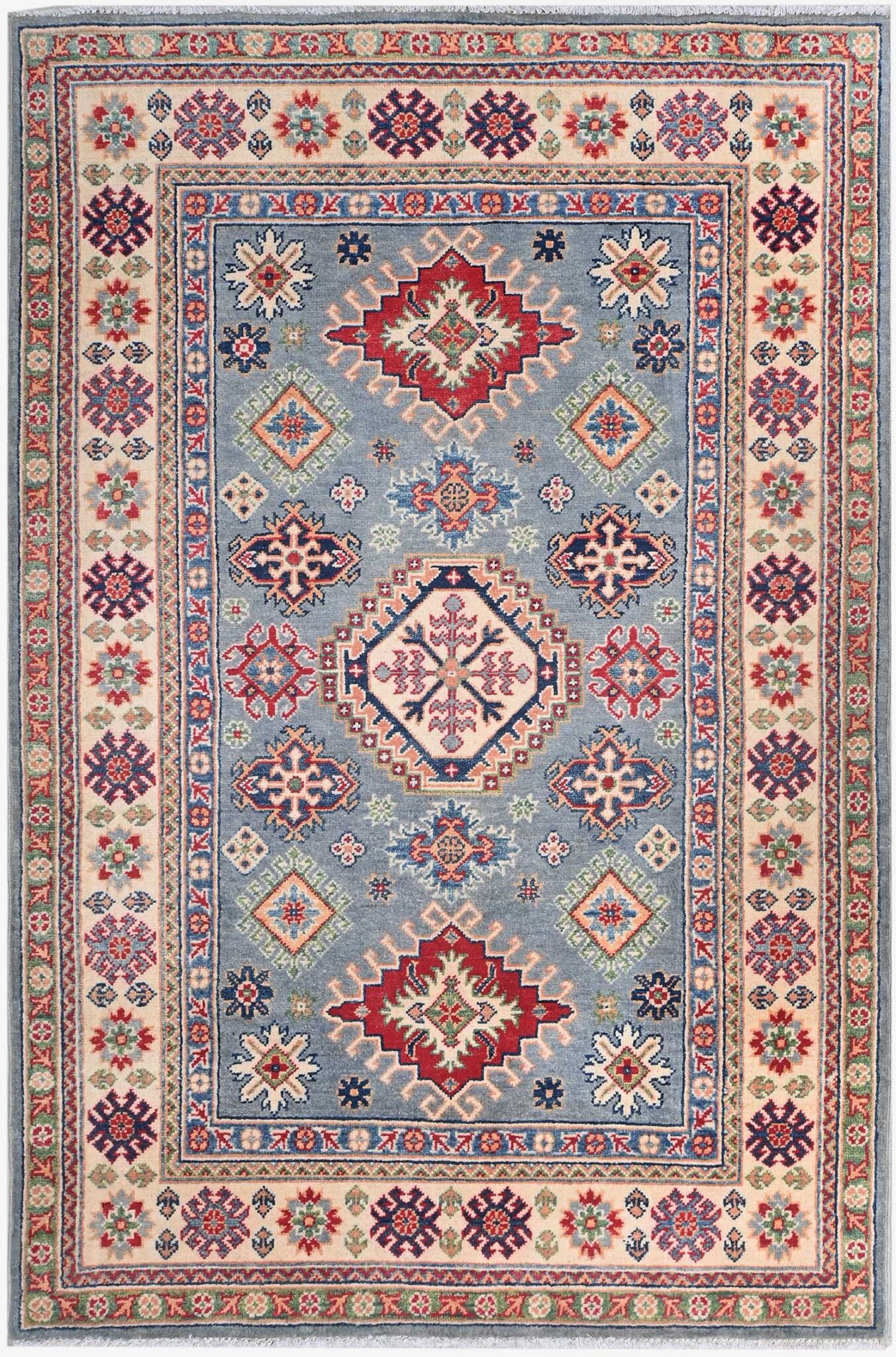 Afghan Kazak Pale Blue 1.87 x 1.21m